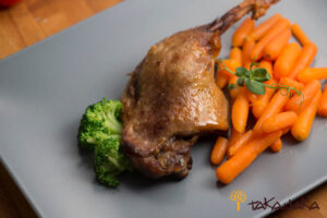 Duck l'Orange with Baby Carrots