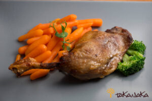 Duck l'Orange with Baby Carrots