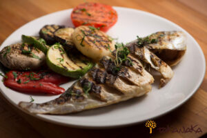 Grilled Sea Bream with Fresh Vegetables